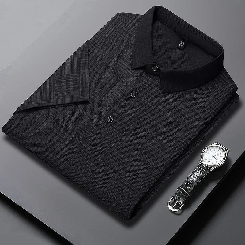 Printed Business Casual Polo Shirt